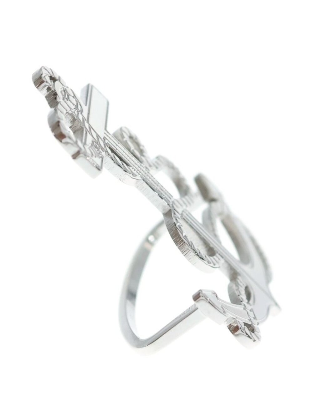 Hermes Scarf Ring Ankle Anchor Motif Silver - Picture 4 of 6